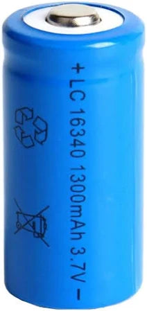CR123A 1300mAh 3.7v Lithium Rechargeable Battery (Single)