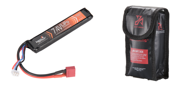 Lancer Tactical Lipo 7.4V 1100mAh 15C Stick Recharegable Battery (Deans)
