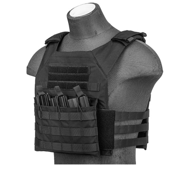 JPC Shoulder Tactical Vest Plate Carrier (Modified Version) - Black