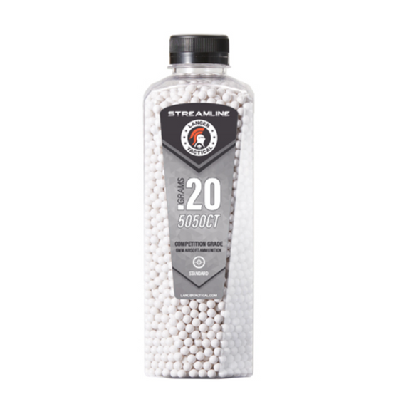 Lancer Tactical Streamline Competition BBs (Bottle) - 0.20g 5050 Rounds - White