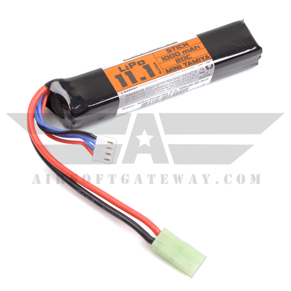 Valken Energy Battery LiPo 11.1v 1000mAh 20C Stick Battery - Mini Tamiya -AH7 - airsoftgateway.com
