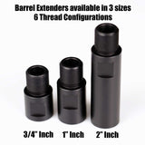 RPS AEG Airsoft Barrel Extension (Female 14mm CW to Male -14mm CCW) - Black (GG11-16)