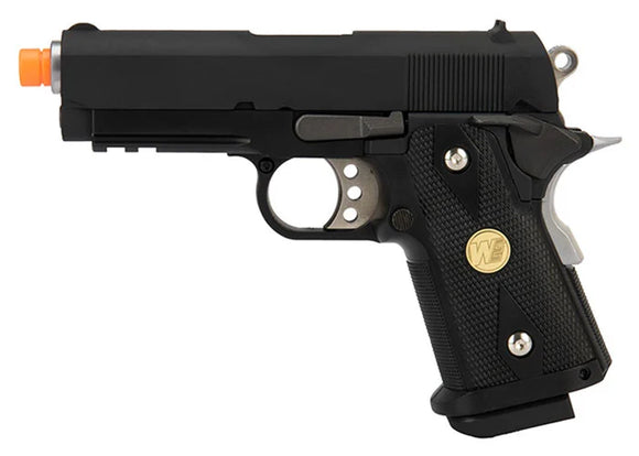 WE-Tech 1911 3.8 Baby Hi-Capa GBB Airsoft Pistol (Version A) - Black