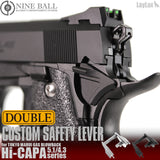 Nineball Hi-CAPA 5.1/4.3 Custom Safety Double Lever - Silver - airsoftgateway.com