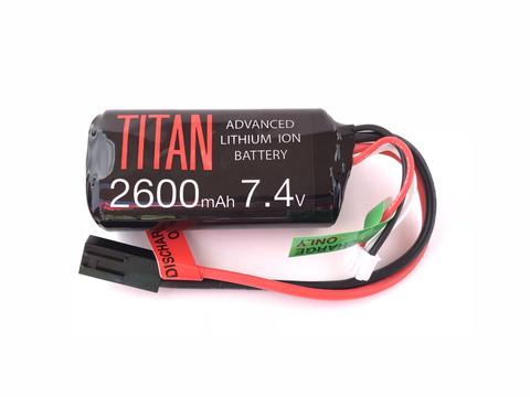 Titan Power 7.4v Lithium Ion Airsoft Brick Type - Tamiya Connector - 2600mah - airsoftgateway.com