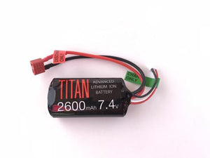 Titan Power 7.4v Lithium Ion Airsoft Brick Type - Dean Connector - 2600mah - airsoftgateway.com