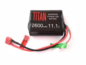 Titan Power 11.1v Lithium Ion Airsoft Brick Type - Dean Connector - 2600mah - airsoftgateway.com