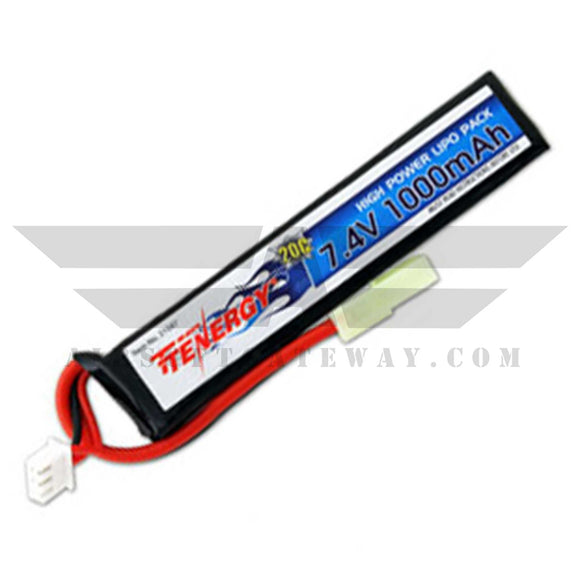 Tenergy 7.4v 1000mAH Lipo Stick Batteries -Ai8 - airsoftgateway.com