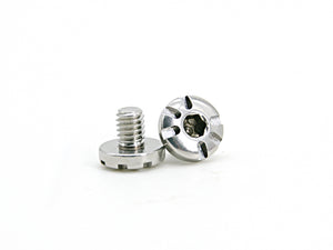 AIP CNC Stainless Steel Grip Screws For TM Hi-CAPA - Type 4 - Silver - airsoftgateway.com