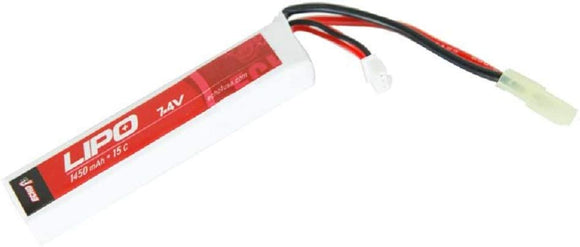 Echo1 LiPo5 7.4v 1450mAh 15C Airsoft Rechargeable Battery (Mini Tamiya Connector) (GG05-07)