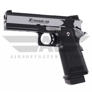 Tokyo Marui Hi-Capa Extreme 45 Full Auto Gas Blowback Airsoft Pistol - Silver/Black(Only Full Auto) - airsoftgateway.com