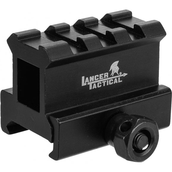 Lancer Tactical Aluminum 2-Slot Med-Profile Compact Riser Mount - Black