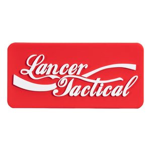 Lancer Tactical PVC Morale Patch - Cola Red/White (3" x 1.5")
