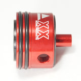 MAXX AEG CNC Aluminum Gearbox Double Air Seal & Damper Cylinder Head - Red (GG09-10)