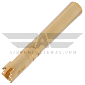 Airsoft Masterpiece .45 ACP Steel Outer Barrel for Hi-Capa 5.1 - Gold - airsoftgateway.com