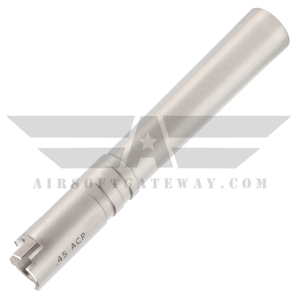 Airsoft Masterpiece .45 ACP Steel Outer Barrel for Hi-Capa 5.1 - Silver - airsoftgateway.com