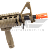 Lancer Tactical LT-02CT M4 CQBR Metal Gear AEG Airsoft Rifle with Adjustable Stock - Tan - airsoftgateway.com
