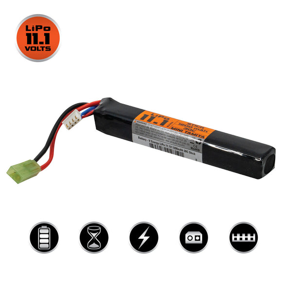Valken Energy LiPo 11.1v 1200mAh 30C Airsoft Rechargeable Battery (Stick Style) (Mini Tamiya)