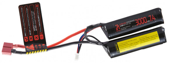 Zion Arms Li-Ion 7.4v 3000mAh Airsoft Rechargeable Battery (Nunchuck Style) (Deans Connector) (GG05-01)
