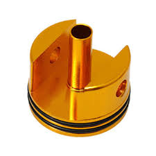 SHS CNC Aluminum Cylinder head for G36 Ver3-Short w/ Sorbo Pad ORANGE - (#H1-1) - airsoftgateway.com